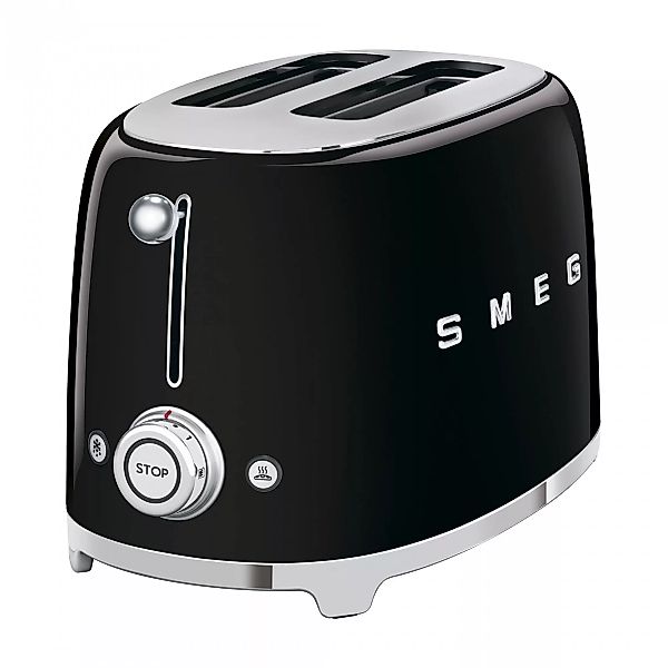 Kompakter Retro 2-Schlitz-Toaster Schwarz günstig online kaufen