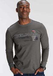 DELMAO Langarmshirt schmale Passform, bedruckt, Rundhalsausschnitt, günstig online kaufen