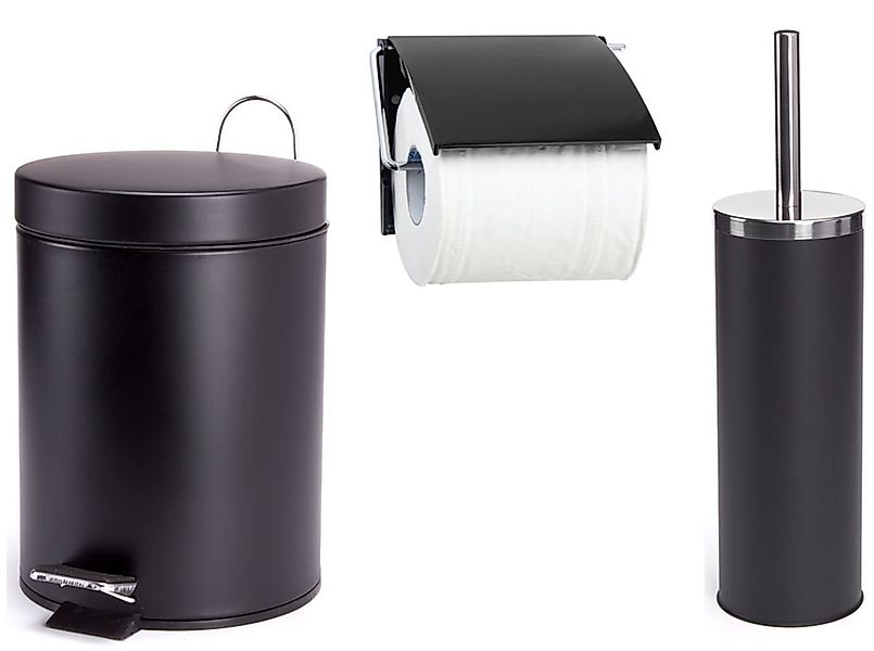 MSV Badaccessoires-Sets BADSET SCHWARZ, Badezimmer u. Toiletten Set, teilw. günstig online kaufen