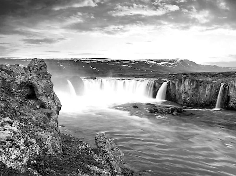 Papermoon Fototapete »Wasserfall Schwarz & Weiß« günstig online kaufen