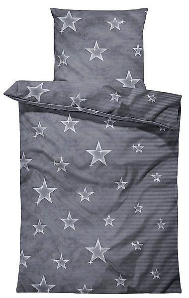 One Home Bettwäsche Galaxy, Mikrofaser, 2 teilig, Sterne und Streifen, Norm günstig online kaufen