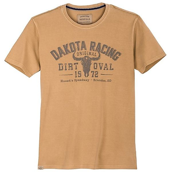 redfield Rundhalsshirt Redfield XXL T-Shirt currygelb Vintagelook Dakota günstig online kaufen