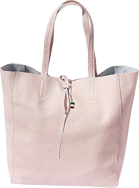 FLORENCE Shopper Florence Echtleder Schultertasche beige günstig online kaufen