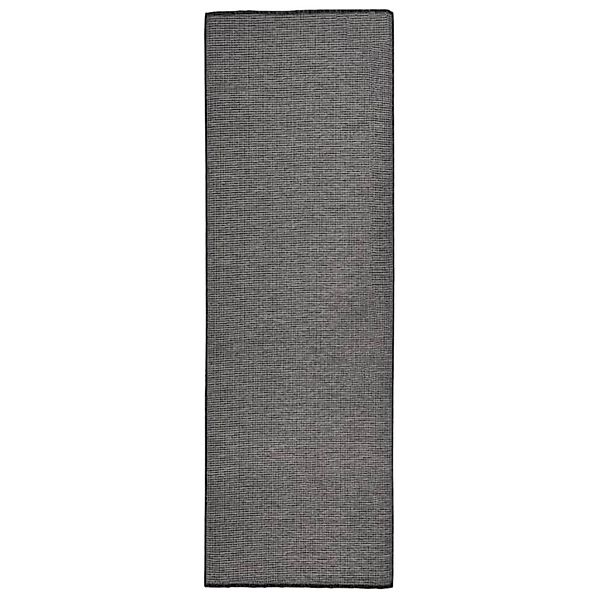 vidaXL Outdoorteppich Flachgewebe 80x250 Cm Grau 1123942 günstig online kaufen
