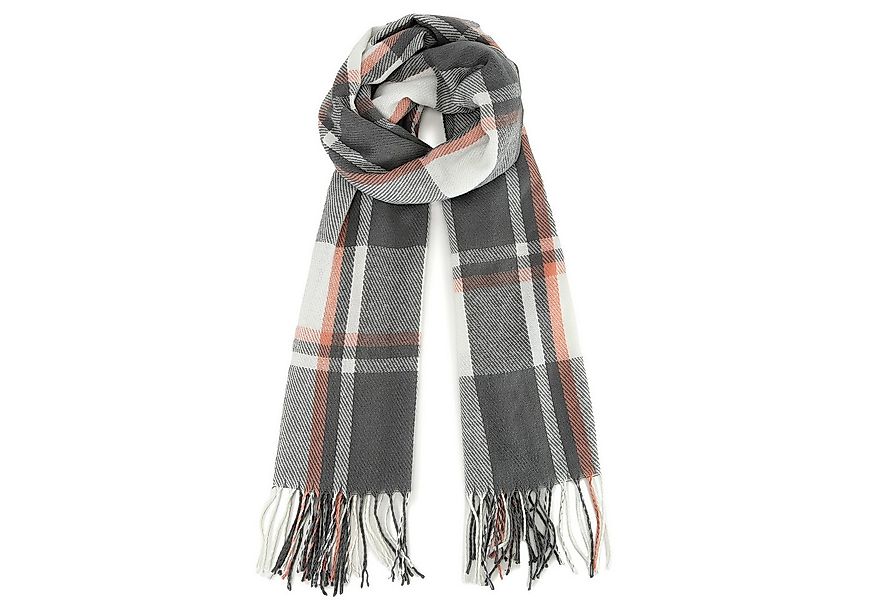 Miss Lulu Modeschal Damen XXL-Pashmina, Übergroßer Karo-Schal mit Fransen günstig online kaufen