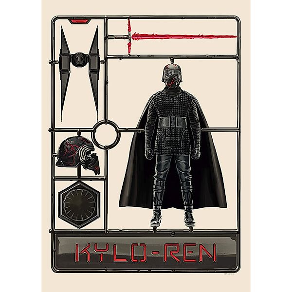 Disney Poster Star Wars Kylo Beige und Schwarz 50 x 70 cm 610280 günstig online kaufen