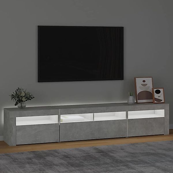 VidaXL TV-Schrank mit LED-Leuchten Betongrau 210x35x40 cm günstig online kaufen