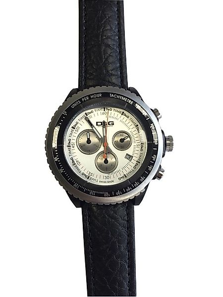 D&G Chronograph D&G Herrenuhr Edelstahl Lederband günstig online kaufen