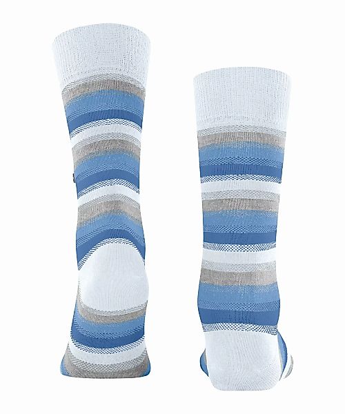 Burlington Devon Herren Socken, 40-46, Weiß, Streifen, Baumwolle (Bio), 210 günstig online kaufen