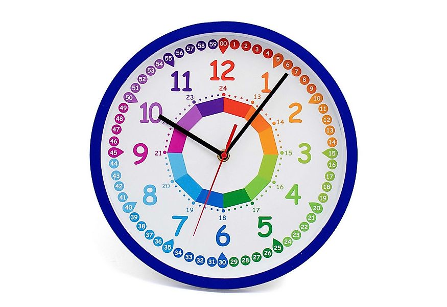 K&L Wall Art Wanduhr Lernuhr Kinderuhr leise Kinderwanduhr modern Klassenzi günstig online kaufen
