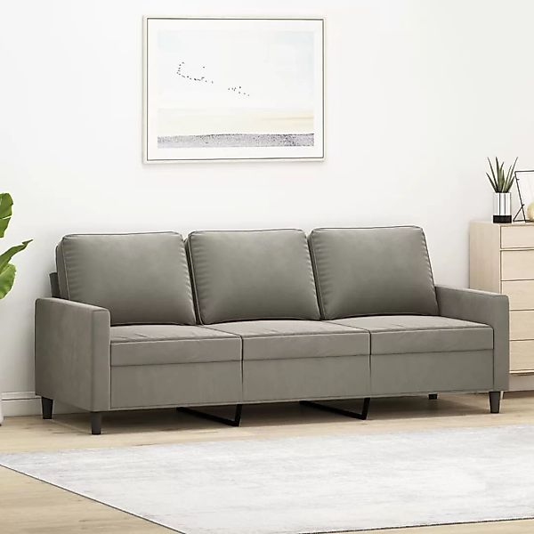 Vidaxl 3-sitzer-sofa Hellgrau 180 Cm Samt günstig online kaufen