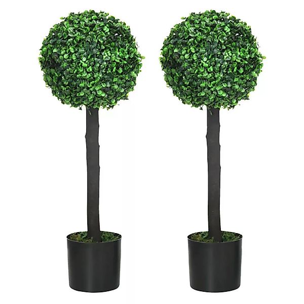 HOMCOM Kunstpflanze grün Kunststoff B/H/L: ca. 20x20x60 cm günstig online kaufen