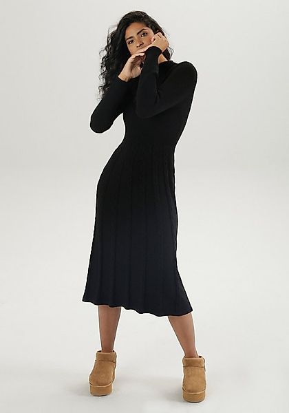 Aniston SELECTED Strickkleid mit Zopfstrickmuster günstig online kaufen