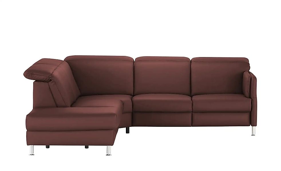 meinSofa Leder-Ecksofa  Leon ¦ rot ¦ Maße (cm): B: 259 H: 83 T: 236.0 Polst günstig online kaufen