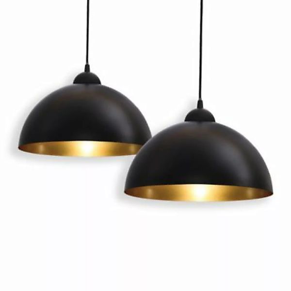 B.K.Licht Design Pendelleuchte schwarz-gold Hänge-Leuchte Küche Decken-Lamp günstig online kaufen