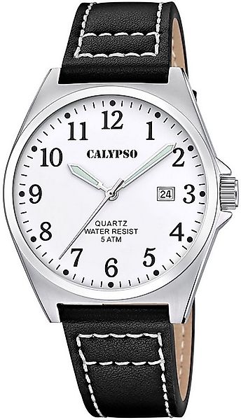 CALYPSO WATCHES Quarzuhr Basic K5868/1, Armbanduhr, Herrenuhr, Lederarmband günstig online kaufen