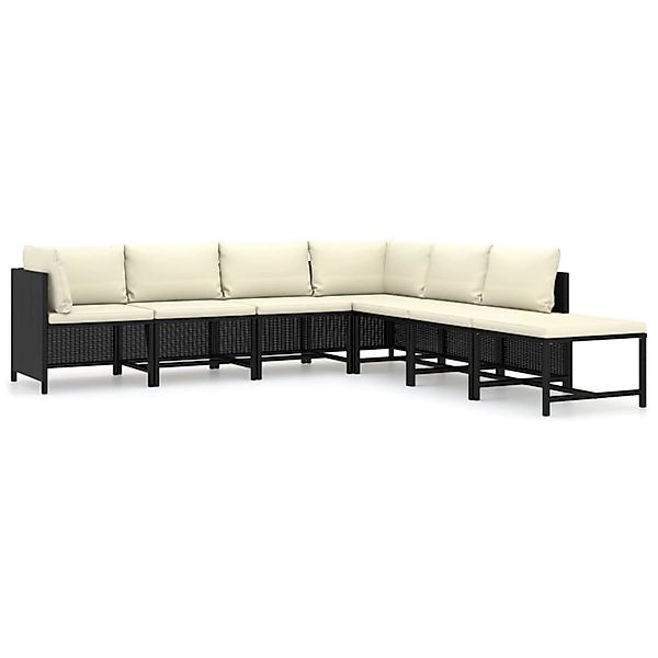 vidaXL Gartenlounge-Set 7-tlg. Garten-Lounge-Set mit Kissen günstig online kaufen