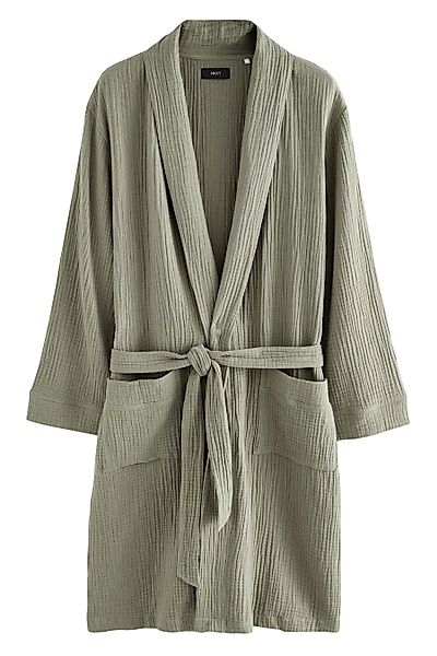 Next Herrenbademantel Bademantel aus 100 % Baumwollmusselin, günstig online kaufen