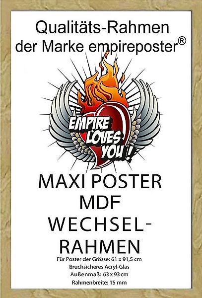 Bilderrahmen Rahmen Maxi 61x91,5 cm - Wechselrahmen - Profil: 30mm MDF Buch günstig online kaufen