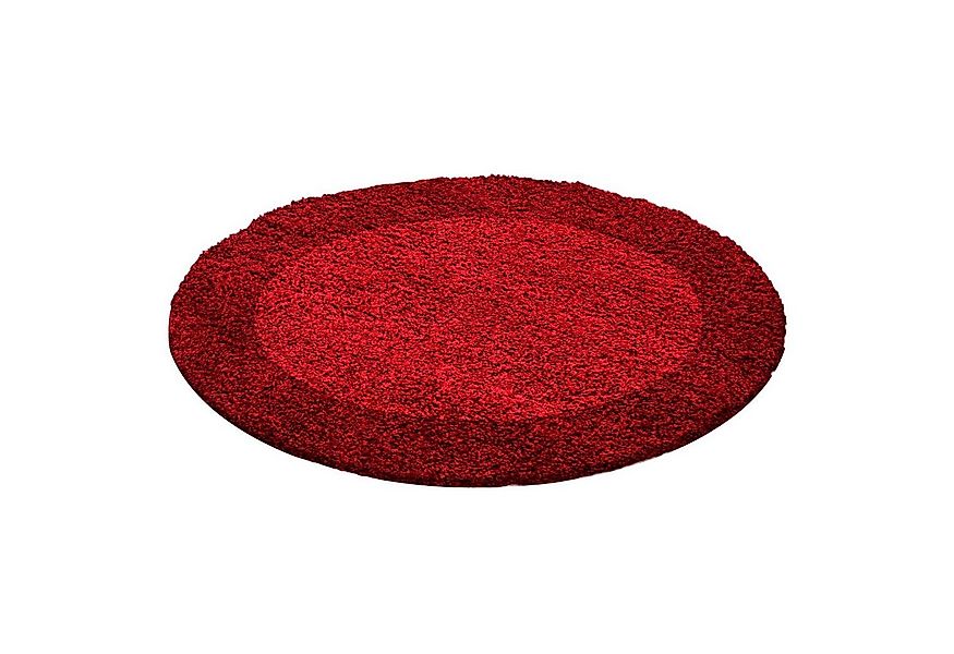 Homtex Hochflor-Teppich, Ø 120 cm Rund, Designer Hochflor Teppich mit zweif günstig online kaufen