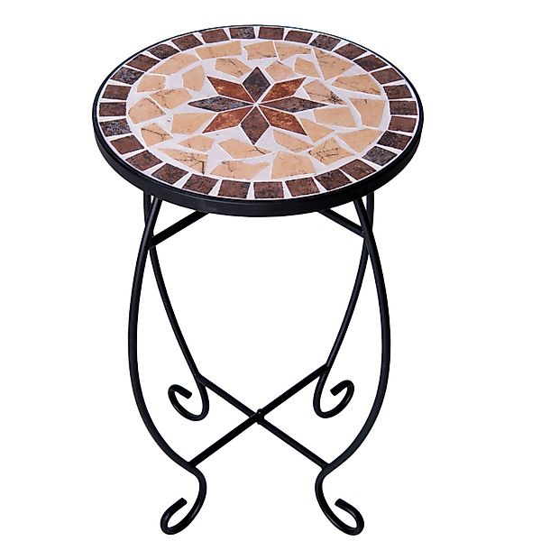 Kamelio Gartentisch Beistelltisch Mosaik Gartentisch Metall günstig online kaufen