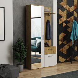 Beautysofa Kompaktgarderobe Justin (Schuhschrank, Kleiderhaken, Garderoben- günstig online kaufen