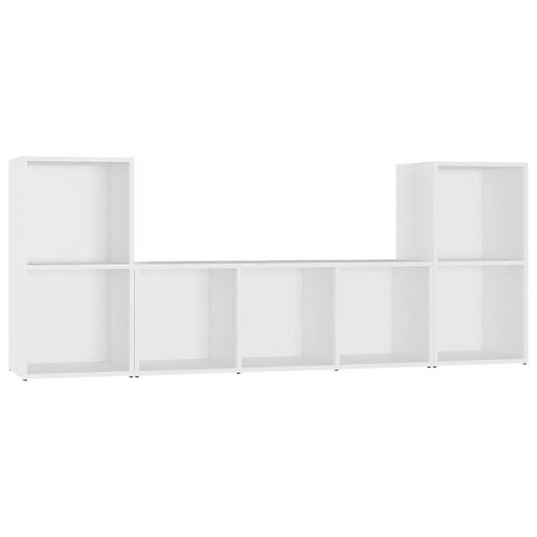 vidaXL TV-Schrank 3-tlg TV-Schrank-Set Weiß Spanplatte günstig online kaufen