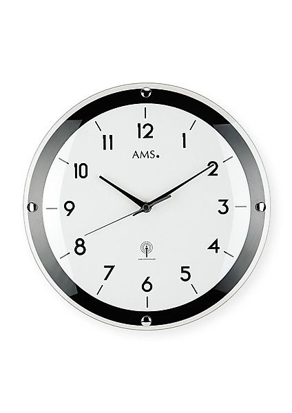 AMS Funkwanduhr F5906 (Quarzuhr,Mineralglas,Wohnzimmer,Esszimmer,Küche,Arbe günstig online kaufen