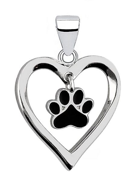 Goldene Hufeisen Kettenanhänger Silber Herz mit Pfote Anhänger 925 Sterling günstig online kaufen