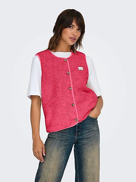 ONLY Plüschweste "ONLBABY LIFE TEDDY VEST PNT CS" Kunstfaser Plüsch günstig online kaufen