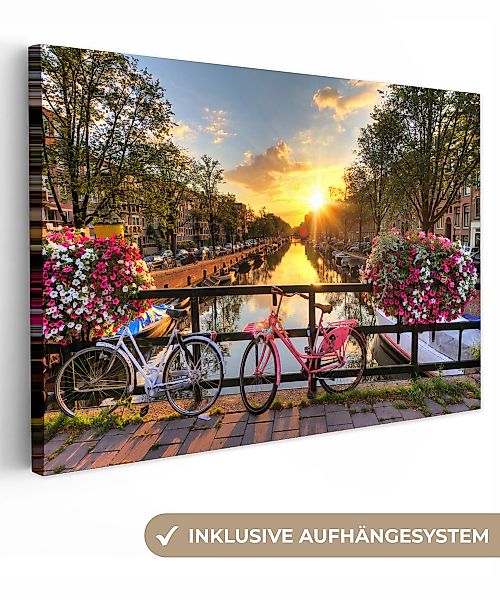 OneMillionCanvasses® Leinwandbild Fahrrad - Amsterdam - günstig online kaufen