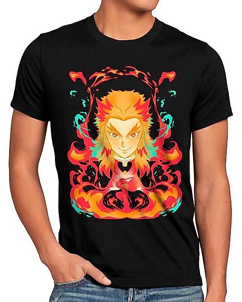 style3 T-Shirt Fire Heart demon slayer anime japan manga cosplay günstig online kaufen