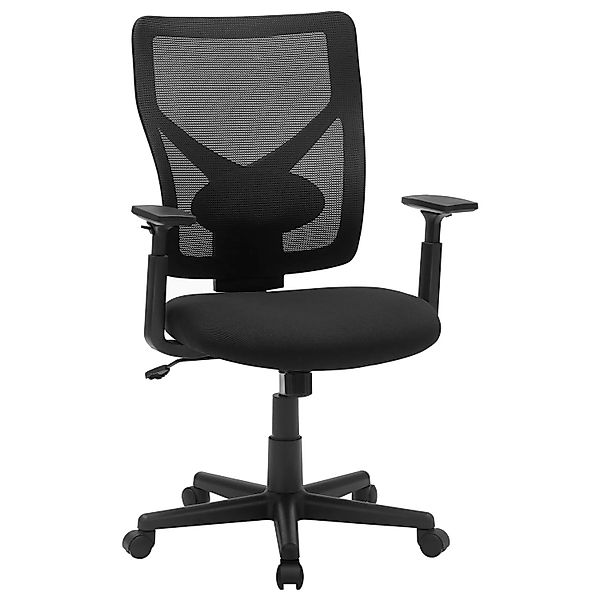 Songmics Schreibtischstuhl Kime mit Wippfunktion Schwarz günstig online kaufen