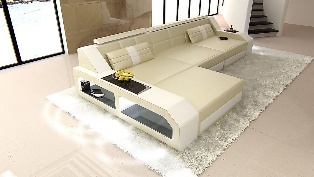 Sofa Dreams Ecksofa Ledercouch Sofa Leder Arezzo L Form Ledersofa, Couch, m günstig online kaufen