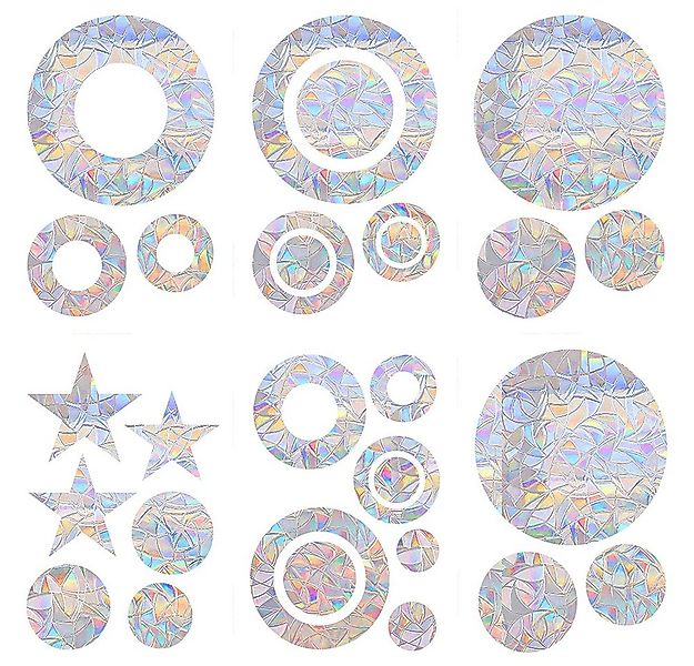 NUODWELL Fenstersticker Suncatcher Sticker,39 Stück Vogelschutz für Glassch günstig online kaufen