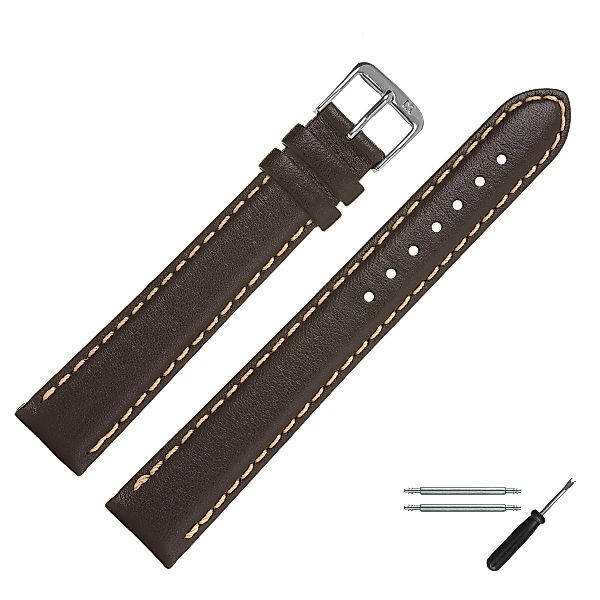 MARBURGER Uhrenarmband 20mm Leder XL Extra günstig online kaufen