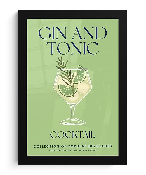 MuchoWow Poster Gin Tonic - Grün günstig online kaufen