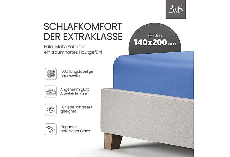 BETTWAESCHE-MIT-STIL Spannbettlaken Mako Satin Spannbettlaken, Matratzenhöh günstig online kaufen