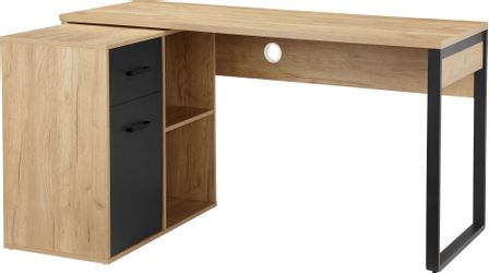 PLACES OF STYLE Eckschreibtisch "Moid, Computertisch, Kabeldurchlass, mit R günstig online kaufen