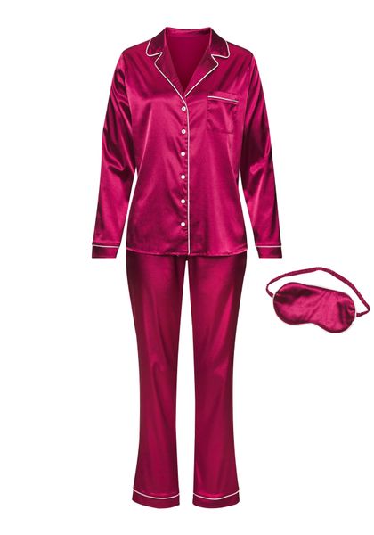 s.Oliver Pyjama Set, 3-teilig, incl. Schlafmaske günstig online kaufen