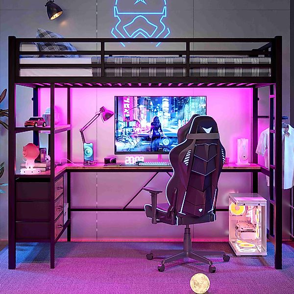 BlingBin Hochbett (1-St., mit LED-Licht, USB, günstig online kaufen