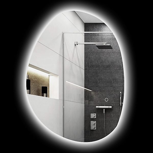 HOMCOM Badspiegel mit Touchschalter, 3 Lichtfarben günstig online kaufen
