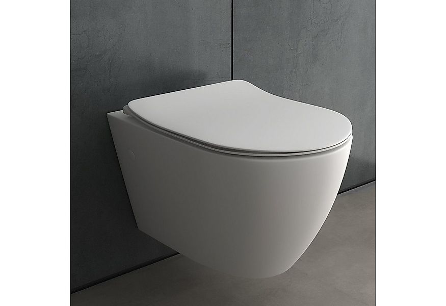 Alpenberger Tiefspül-WC Moderne Toiletten - Hänge WC Komplettset mit Toilet günstig online kaufen