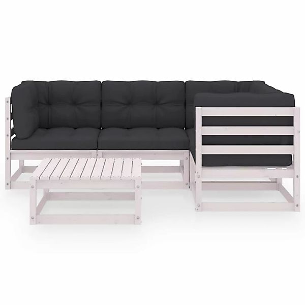 5-tlg. Garten-lounge-set Mit Kissen Kiefer Massivholz günstig online kaufen