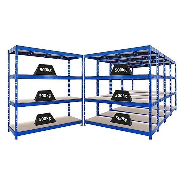 PROREGAL Mega Deal 5x Profi Schwerlastregal Rhino HxBxT 200x200x60cm 4 Span günstig online kaufen
