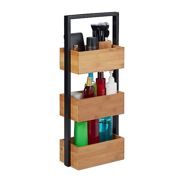 relaxdays Badregal Bambus 3 Fäch günstig online kaufen