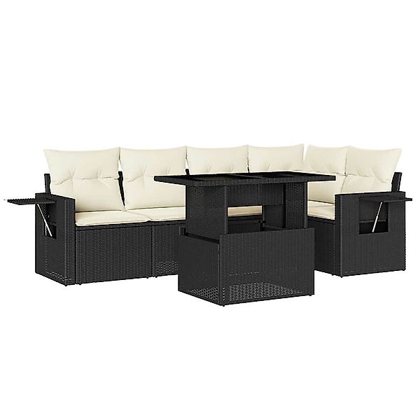 vidaXL Gartenlounge-Set 6-tlg. Garten-Sofagarnitur mit Kissen günstig online kaufen
