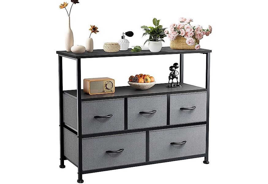 DUMOS Stauraumschrank Kommode mit Stoffschubladen, Stoffkommode für Schlafz günstig online kaufen