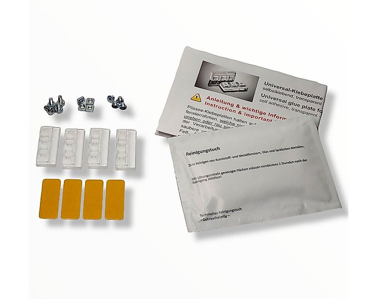 nodeko Klebe-Plissee 4 Stück transparente Klebehalter für Plisseeanlagen, P günstig online kaufen