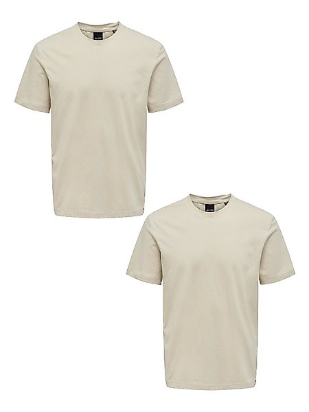 ONLY & SONS T-Shirt 2er-Set Rundhals günstig online kaufen
